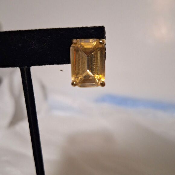 Fornash Women's Vintage Pierced Earrings Clear Glass Faceted Stud Elegant - Picture 2 of 10